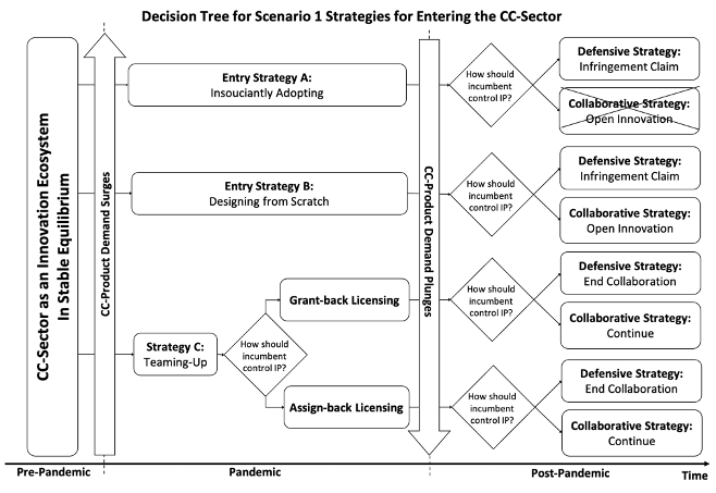 Summary decision tree for scenario 1 strategies for entering the CC-Sector 